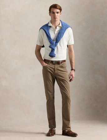 Polo Ralph Lauren Pima Polo-Ssl-Knt - Cream - L