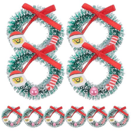 10 stk. Miniature Krans Jule Miniature Figur Juledekoration Prop