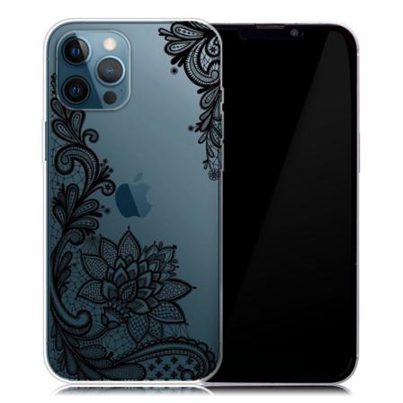 Deco iPhone 13 Pro Max skal - Spetsblomma Svart
