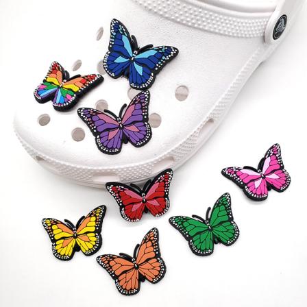 20 stykker 3D Clog Sandal Ornaments (Sommerfugl), Sko Charms, Søte Sko Ornamenter for Clogs Sko Sandal Armbånd DIY