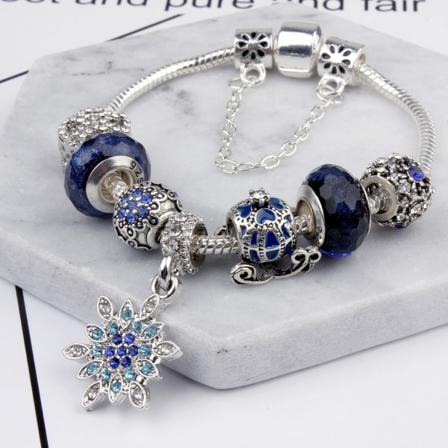 Stjerne Armbånd Kvinne Jul Snøflak Gresskar Bil DIY Håndlaget Smykker Glassperle Armbånd