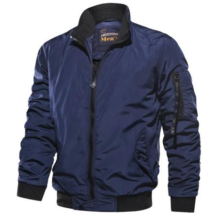 Windbreaker För Herrar Med Flera Fickor Och Snabbficka