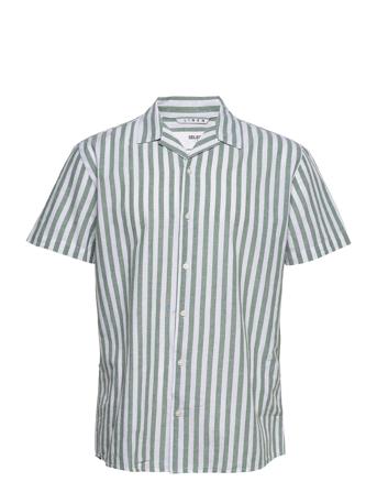 Slhregnew-Linen Shirt Ss Resort W Patterned Selected Homme