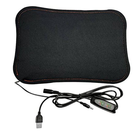 Varmepude / opvarmet sædepude med temperaturkontrol Black