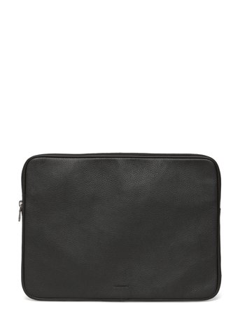 SANDQVIST Leather Laptop Case Piping - Black - ONE SIZE