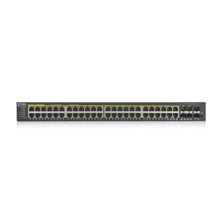 Zyxel GS1920-48HPv2 52 Port Smart Managed PoE Switch 48x Gigabit Copper PoE and 4x Gigabit dual pers
