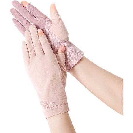 UV-solskyddshandskar sommar bomull andningsbara körhandskar