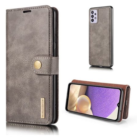 DG.MING Samsung Galaxy A32 5G 2-in-1 lompakkokotelo - Harmaa