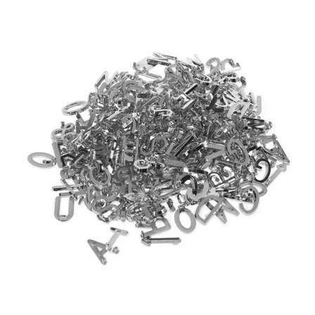 147 stk. Bogstaver, Skilte, Tal og Symboler til Udskiftelige Filtbogstavtavler DIY Sølv