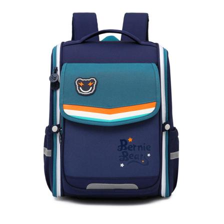 Barn Barn Ryggsekk Småbarn Skolebag Stor Kapasitet Pustende Make-up Klasse Old Blue Ink Green
