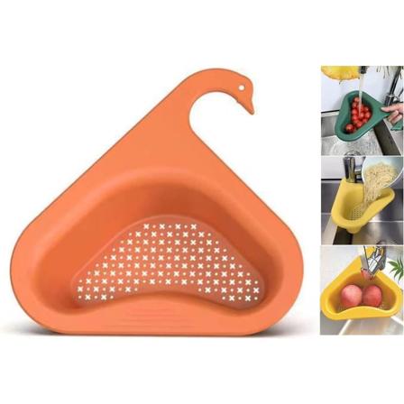 (Oransje) Tykknet Trekant Sinkholder, Svan Formet Sink Sil