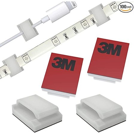 Selvklæbende Monteringsbeslag Klip, Lysskinne Kabelklemme, Tråd