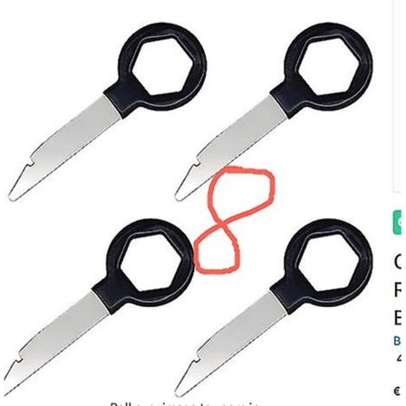 8 stk. Bilradio Udløsningsværktøjer Radio Udløsningsnøgler Bilradio Fjernelse Adskillelsesværktøjer