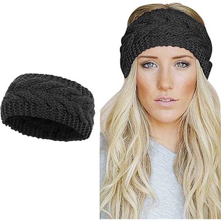 Vinterstrikket pannebånd - Chunky strikkede pannebånd for kvinner, heklet flettet hårbånd