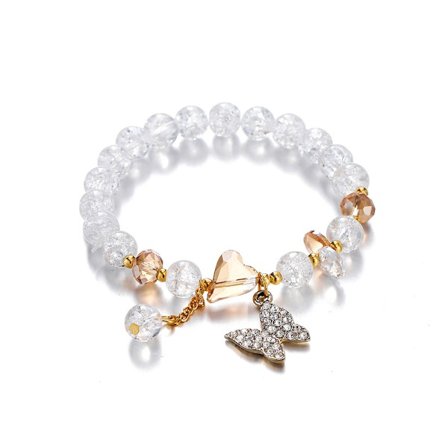 2024, Krystal Diamant Sommerfugl Armbånd til Børn (stil 9)