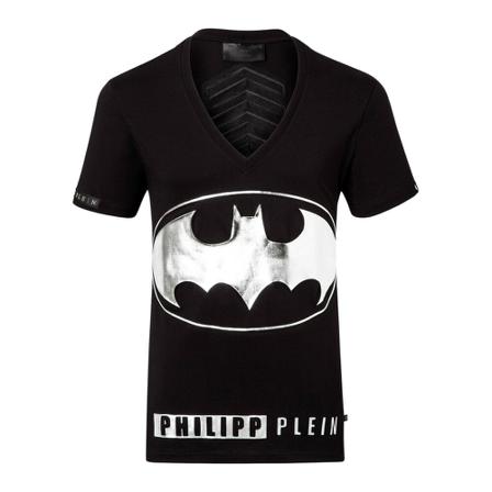 Philipp Plein T Shirt Batman DC Comics Sort, Herre T-shirts