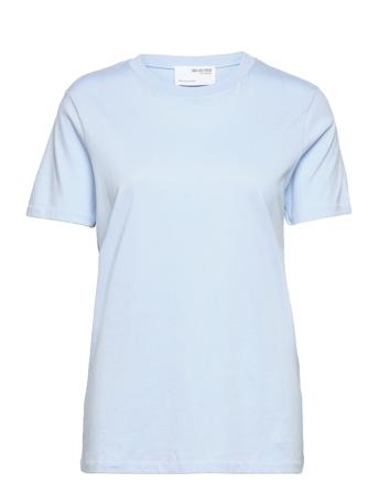 Slfmy Perfect Ss Tee Box Cut Color T-shirts & Tops Short-sleeved Blå Selected Femme