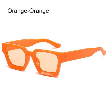 Tykke kvadratiske solbriller rektangelskjermer ORANSJE-ORANSJE