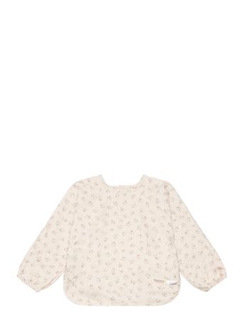 Apron Ls Home Meal Time Bibs Long Sleeve Bib Creme MarMar Cph*Betinget Tilbud