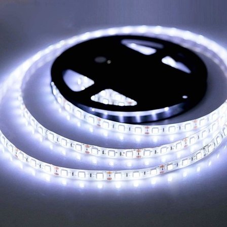 Kold Hvid LED Strip Lys, 16.4ft/5M 12V 6500K SMD5050 300LEDs IP65 Vandtæt Klipbar Fleksibel LED Tape Lys til Køkken Bar Skab Spejl
