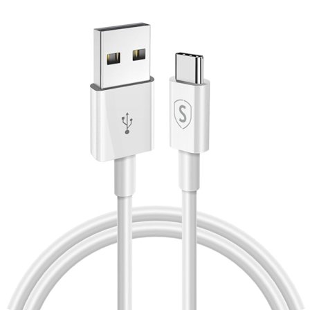 SiGN USB-C Cable for Fast Charging 2.4A, 1m - White