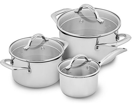 SCANPAN Grytesett STS 3 deler 1,8l/3,4l/4,8l rf stål
