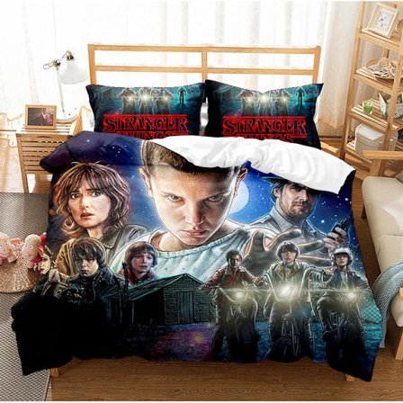 Digitaltrykt sengetøysett med flere temaer (3 deler): Tar "multiverset" inn i soverommet. Dynetrekk: 240*220 cm; Putetrekk: 50*75 cm * 2 deler