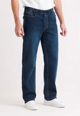 Cellbes of Sweden - Stretchiga joggerjeans - mellanblå denim - för herrar - 8XL