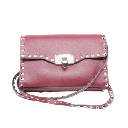Valentino Vintage Pre-owned Läder axelremsvskor röd, Dam Vintage Väskor, Dam, Storlek: ONE SIZE