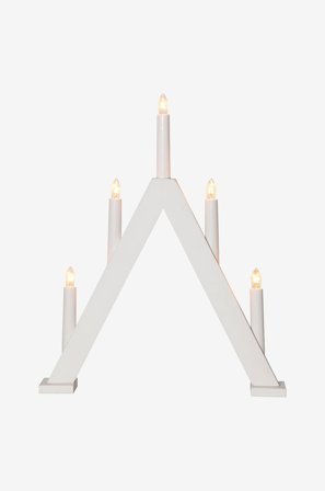 Star Trading - Lysestage Albo lille 41cm - Hvid - Adventslysestager - Fra Homeroom