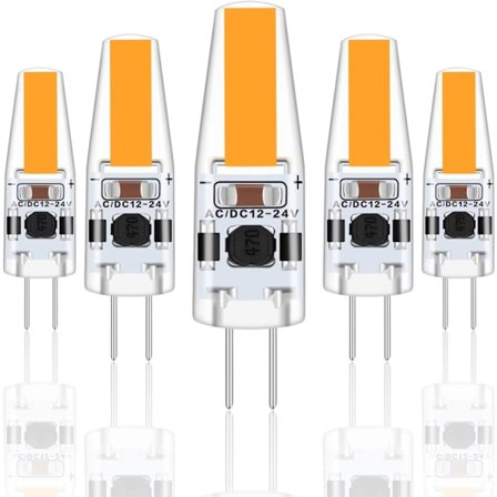 G4 LED 3W 12V AC/DC -lamput, G4 3W LED 30W vastaava halogeenilamppu, 300LM, lämmin valkoinen 2700K, ei-himmennettävä, 5 kpl
