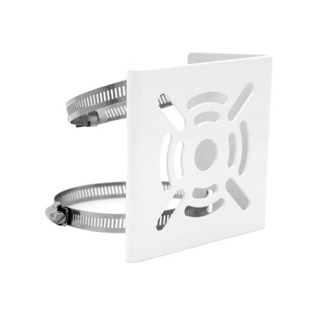 Universaali pystysuora pylväskiinnike turvakameralle, vahva metallikiinnike 2 soljella