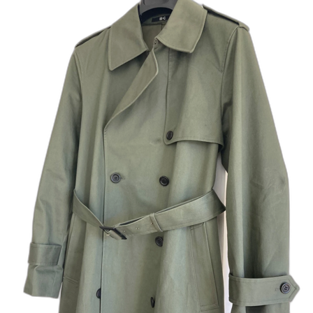 Olivgrön trenchcoat från Uniqlo