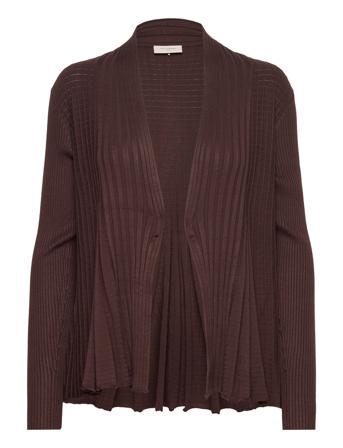 Fqclaudisse-S-Car Strikkegenser Cardigan Brun FREE/QUENT*Betinget Tilbud
