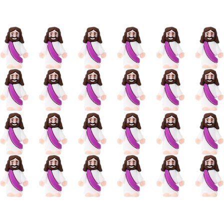 24/48/72 st Mini Jesusfigurer Påskdekorationer, Mini Jesusfigurer Påskdekorationer Jesusleksaker Baby Jesusfigur Kristus Religiös Sav (FMY)