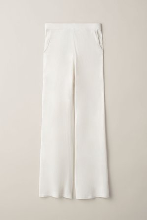 Soft Goat - Silk Pants - Seidenhose Damen - XL - Ivory