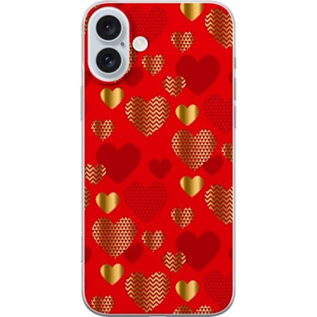 Kompatibelt Mobildeksel til Apple Apple iPhone 16 Plus GoldenHearts