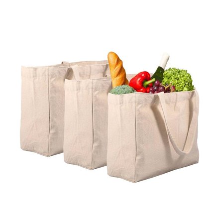 3 st Casual Axelväska Stor Kapacitet Canvas Tote Bag för Shopping och Vardagsbruk