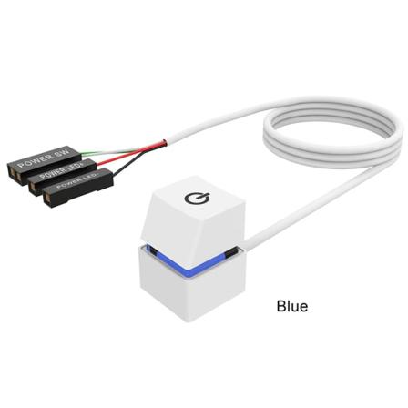 2M Farverige Lys Stationær Computer Power PC Bundkort Blå one størrelse Blue one size