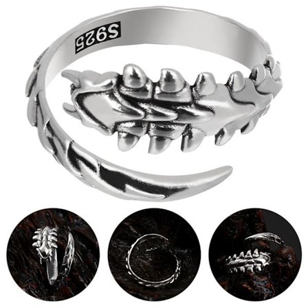 Punk Style Justerbara Öppna Ringar Hip Hop