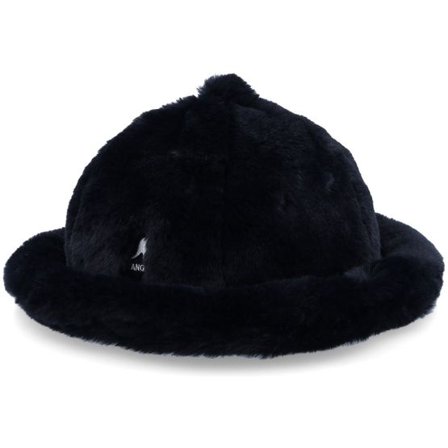 Kangol - Svart bucket Hatt - Faux Fur Casual Black Bucket @ Hatstore