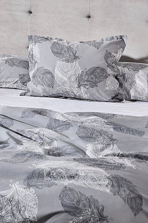 Jotex - Pudebetræk i Satin Grå - FANNY - Køb Pudebetræk hos Jotex