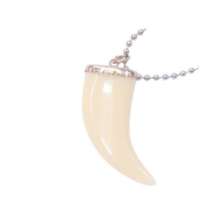 Herrstilfull kedja och hänge - Ljusrosa och silver