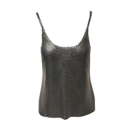 Paco Rabanne, Mini Tank Top Grijs, Dames, Maat:S