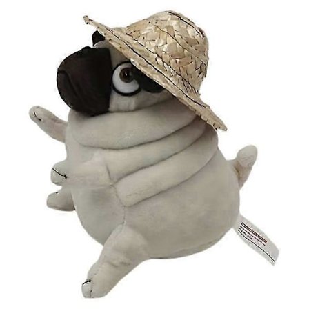 Søt og bedårende mops plysjleketøy stygg mops hund dukke barnegave store øyne filledukke med hatt