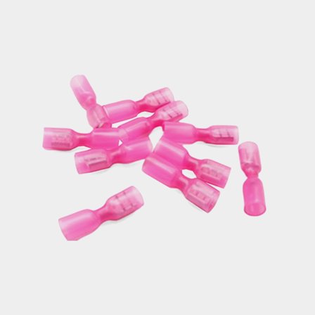 Fladstikhylster med lim Skyllermarks, varmekrympeisoleret, passer til kabel 0.5 - 1.5 mm², 10-pack, rød