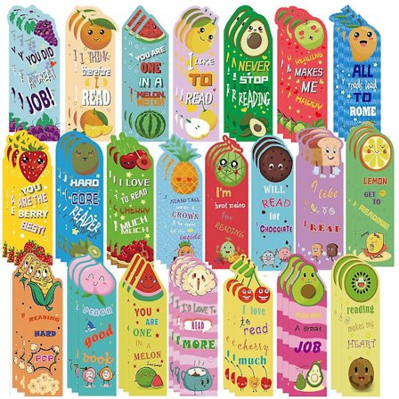 66 stycken magnetiska bokmärken, fruktmagnetiska bokmärken, sidmarkörer, bokmärke för läsning, magnetisk boo
