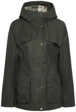 Barbour W's Maple Waterproof Jacket Olive/Ancient Tartan - Vardags- & Friluftsjackor