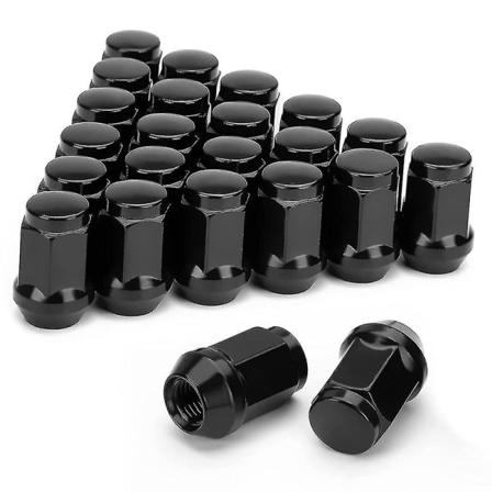 24 stk. 12x1,5 lukkede koniske hjulmøtrikker, til 2007-2022 Cruiser, 2001-2007 Sequoia Black db