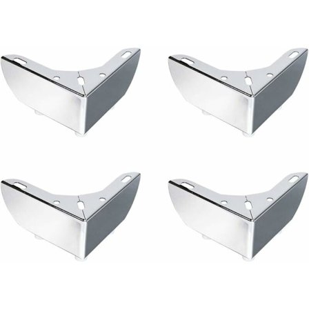 4 kpl huonekalujalkaa, korkeus 55 mm hopeanväriset metalliset sohvanjalat korvaavat